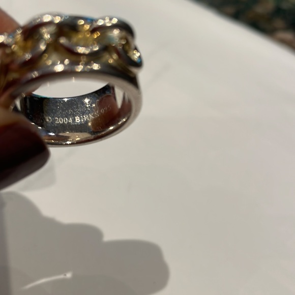 Birks Ring Sterling Silver Rocker Chic Size 7 - Picture 4 of 7
